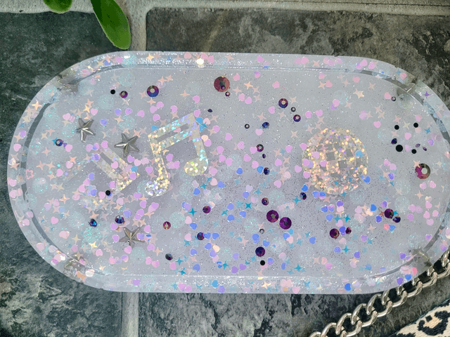 Trinket Tray - Holographic Disco & Music Theme 