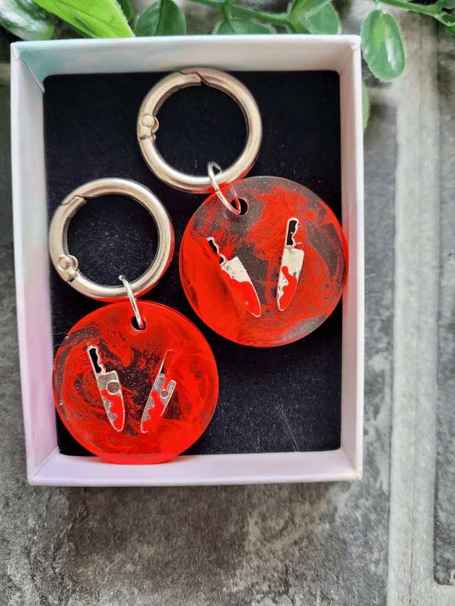 Boot Charms - Bloody Knife Horror Boot Clips