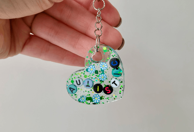 Neurodivergent Pride Resin Keychains - Autistic, ADHD, AuDHD Keyrings - Choose Your Design
