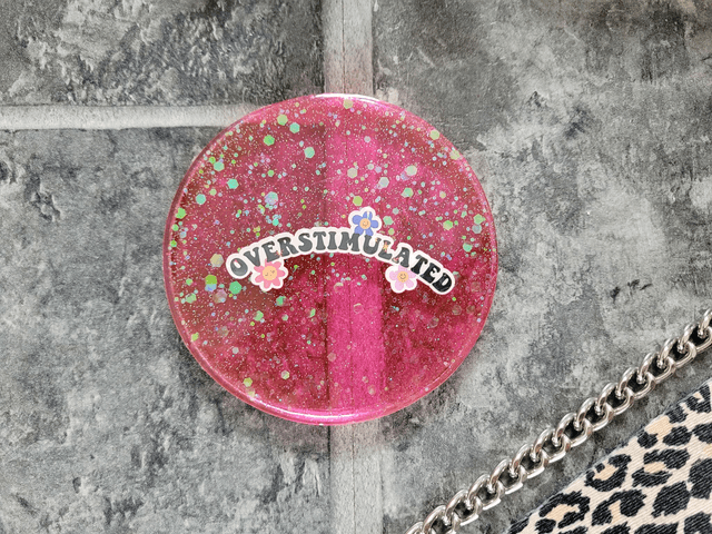 Coaster - Pink Glitter ‘Overstimulated’