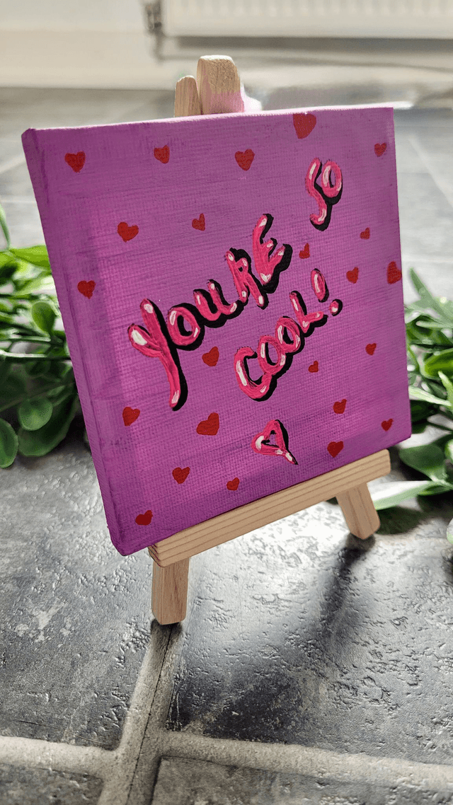 Original Mini Canvas Painting – You’re So Cool - True Romance 