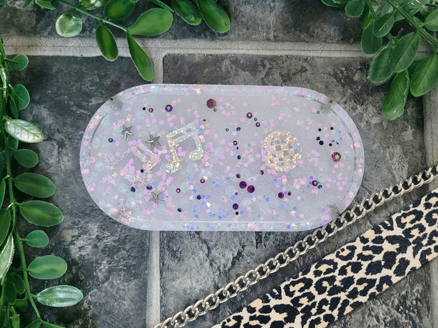 Trinket Tray - Holographic Disco & Music Theme 
