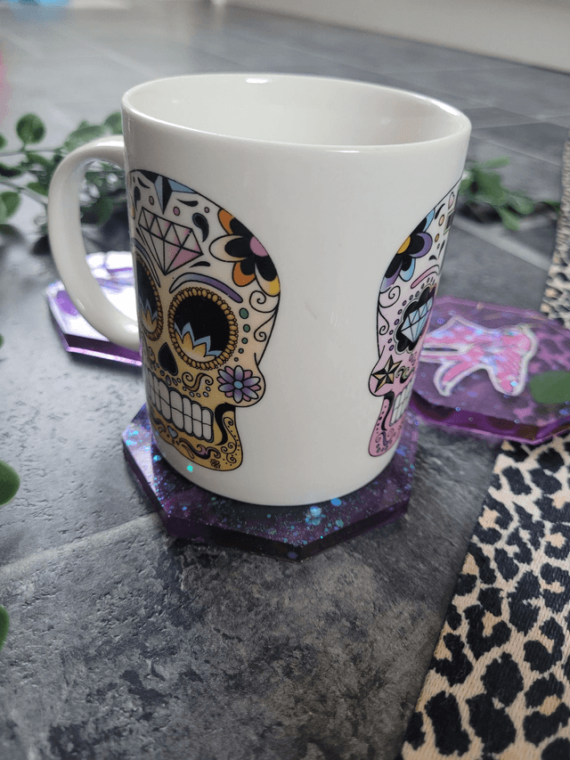 Coaster - Pink & Purple Swallow