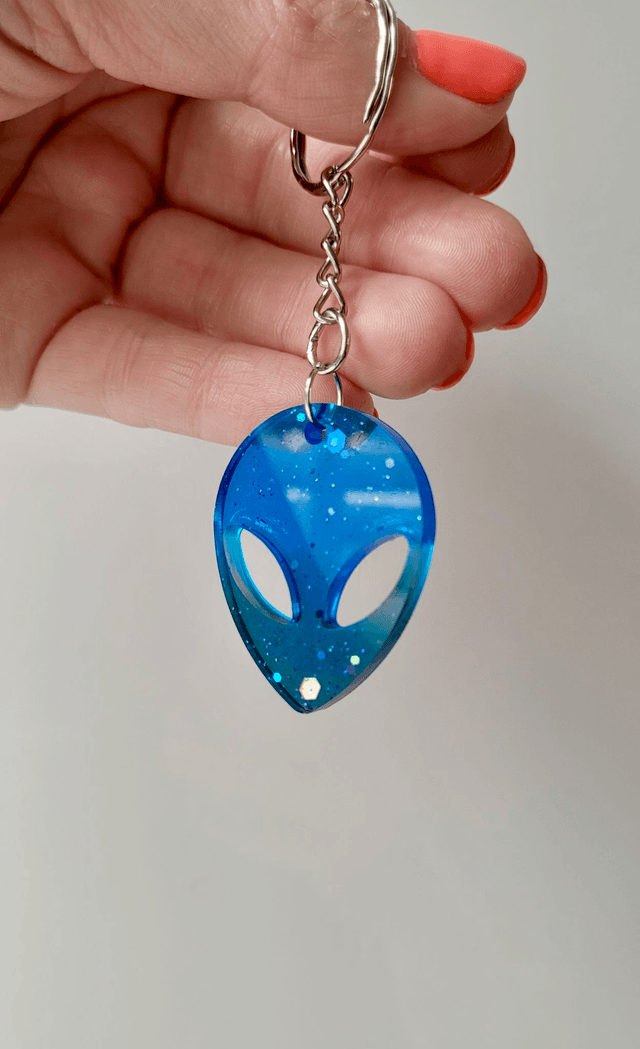 Alien Keyring - Various Colourway Alien Head Keychains
