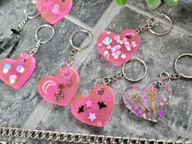Heart Keyrings - Various Keychain Designs