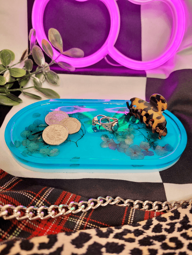 Trinket Tray - Dragonfly & Hydrangea