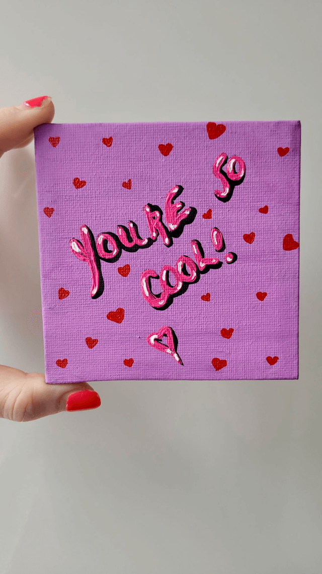 Original Mini Canvas Painting – You’re So Cool - True Romance 