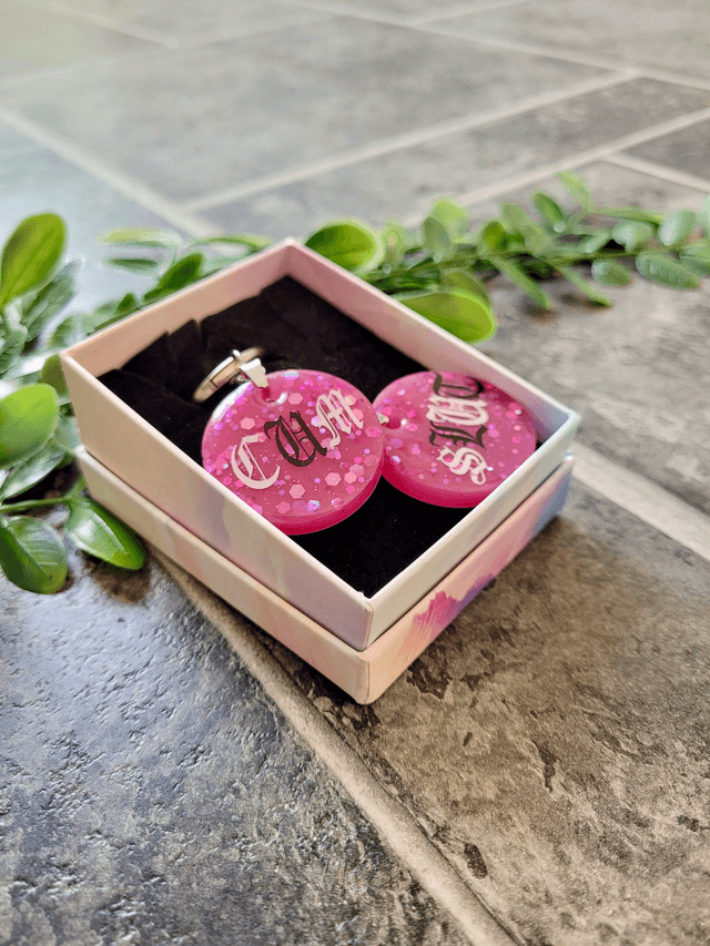 Boot Charms - CUM SLUT Pink Glitter NSFW Boot Charms Pair