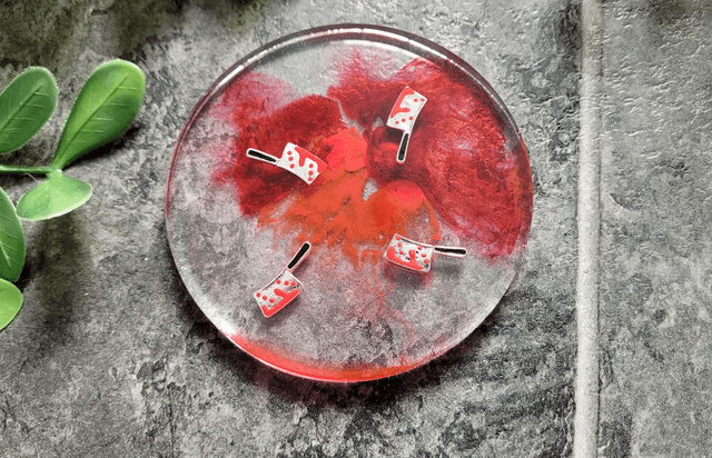 Coaster - Bloody Knife and Cleaver Horror Inspired Round Circular Coasters
