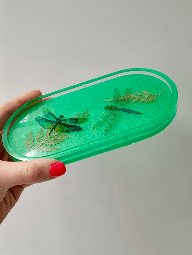 Trinket Tray - Dragonfly & Fern