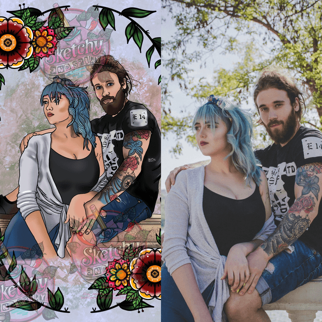 Tattoo Style Custom Portraits