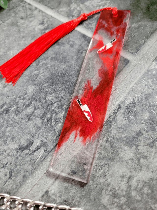 Bloody Knives Bloody Horror Bookmarks with Mini Knife Charms