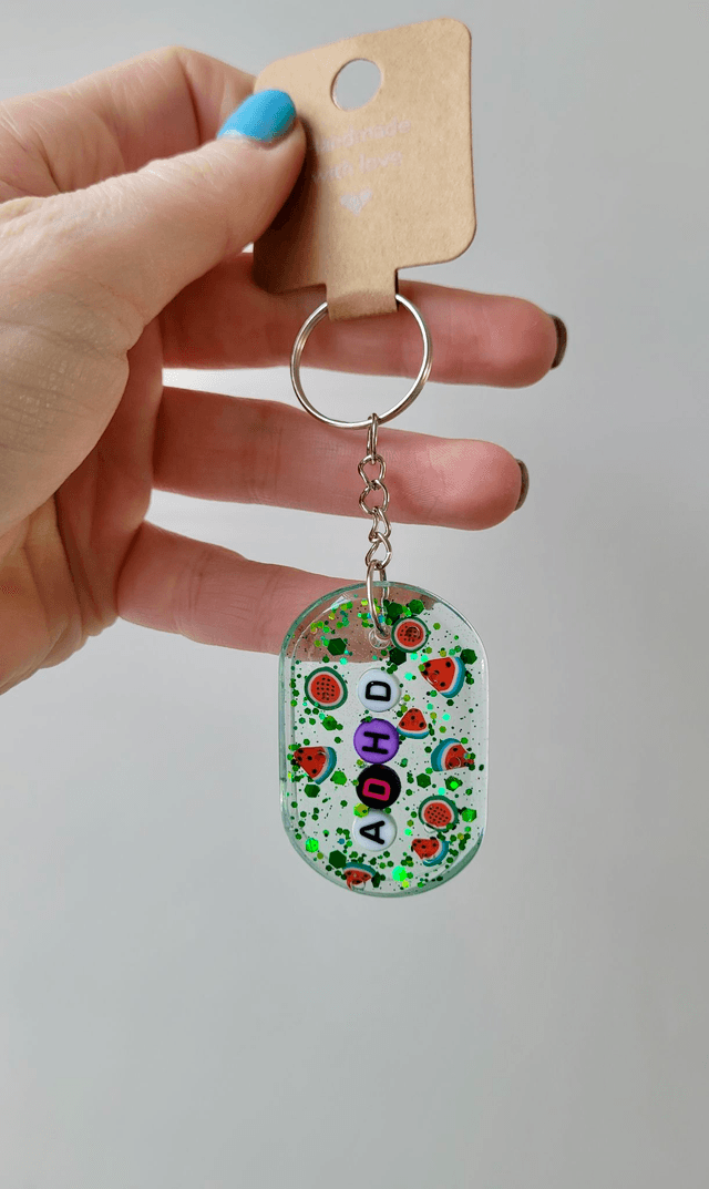 Neurodivergent Pride Resin Keychains - Autistic, ADHD, AuDHD Keyrings - Choose Your Design