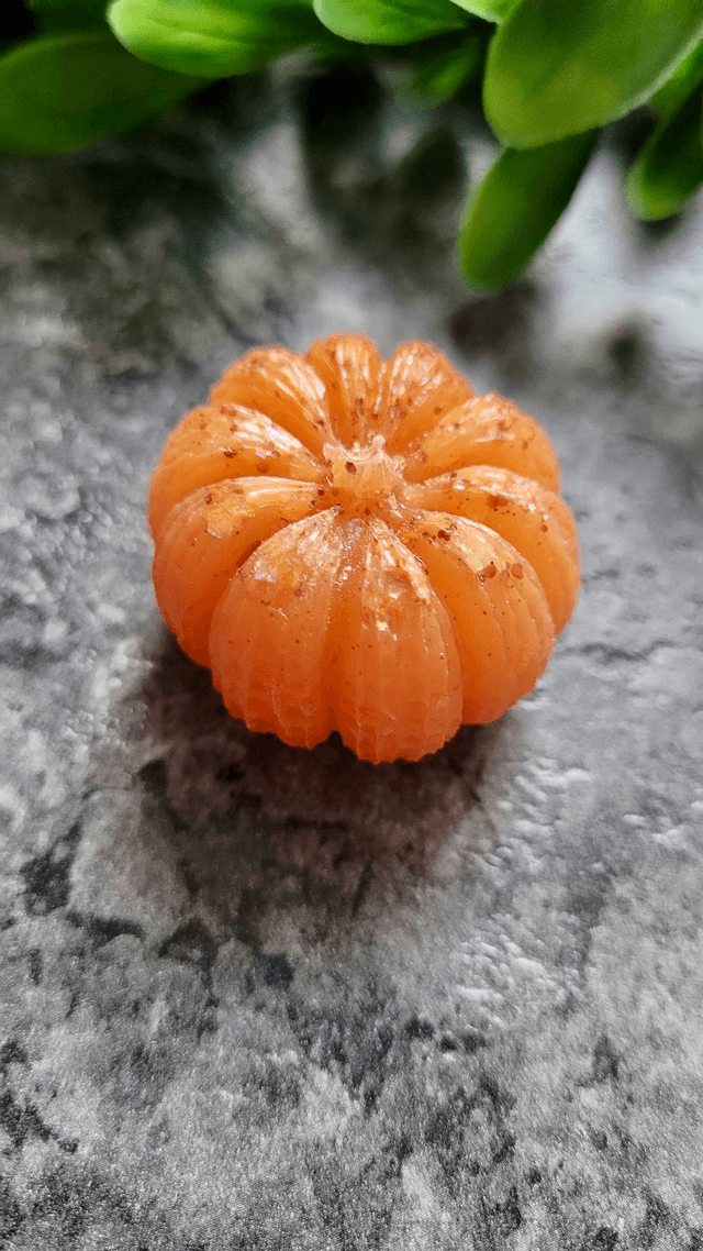 Light Orange Glitter Pumpkin - Small
