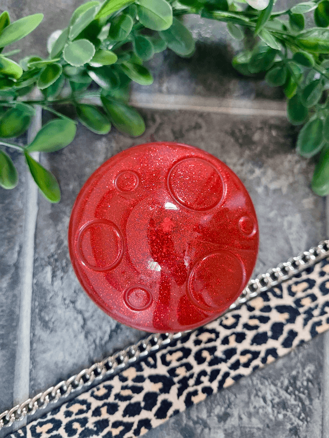 Mushroom Trinket Pot – Glitter Red & Blue