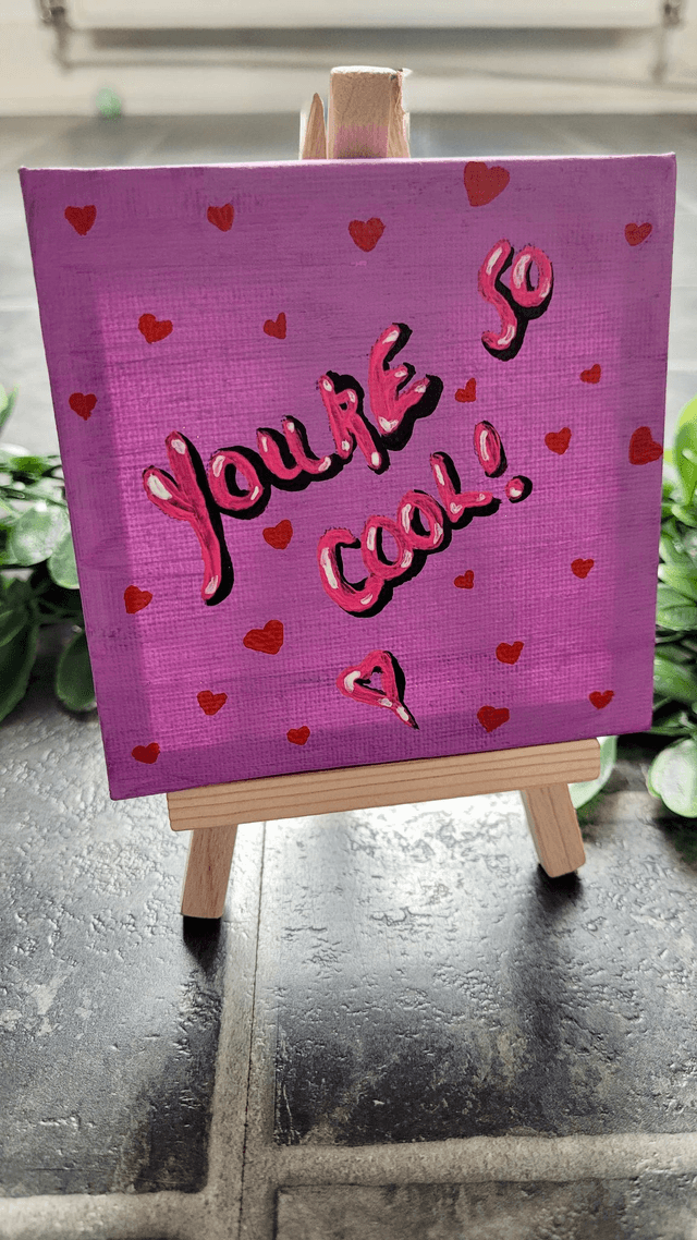 Original Mini Canvas Painting – You’re So Cool - True Romance 
