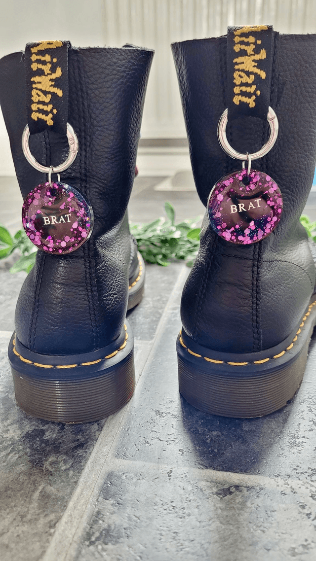Boot Charms - BRAT - Purple Glitter Charms