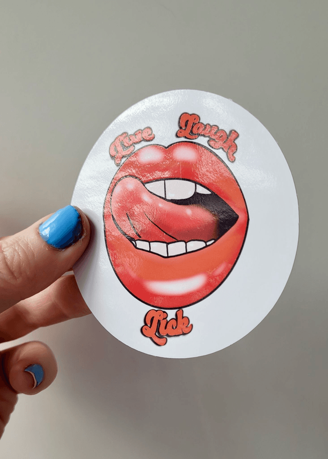 Live Laugh Lick – Glossy Vinyl Sticker