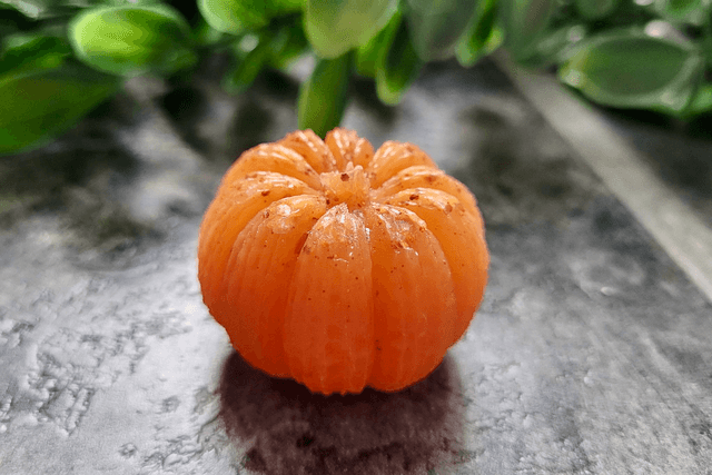 Light Orange Glitter Pumpkin - Small