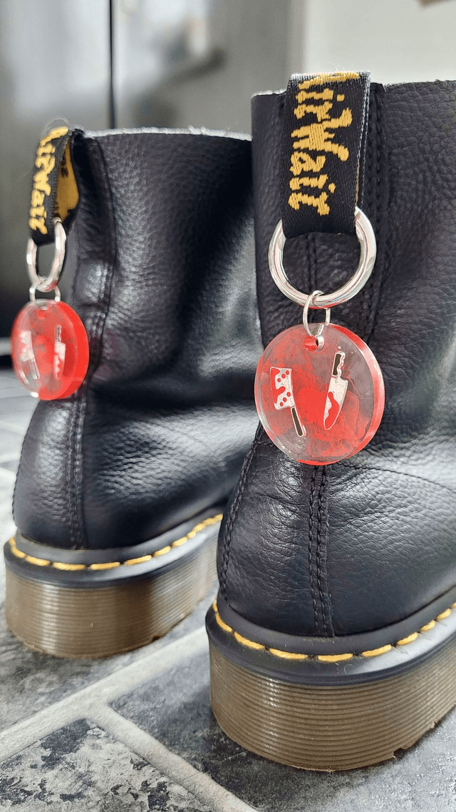 Boot Charms - Bloody Knife Horror Boot Clips