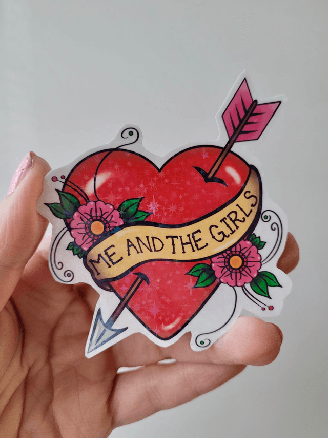 Heart & Arrow Me and the Girls Sticker