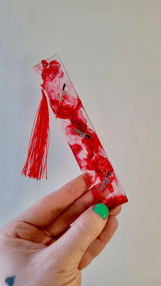 Bloody Knives Bloody Horror Bookmarks with Mini Knife Charms