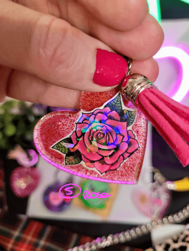 Resin & Acrylic Keyrings - Various Keychains