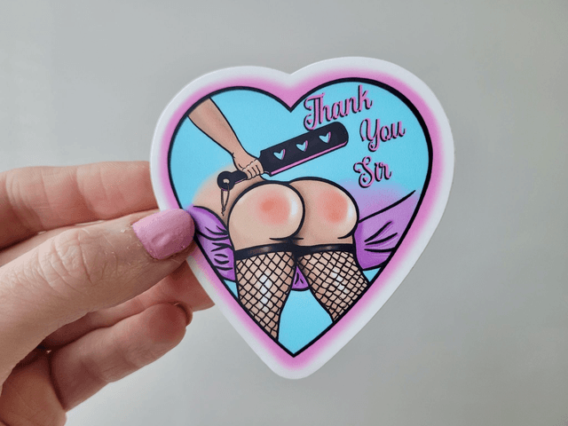 Thank You Sir - Sub Dom Kink - Vinyl Sticker