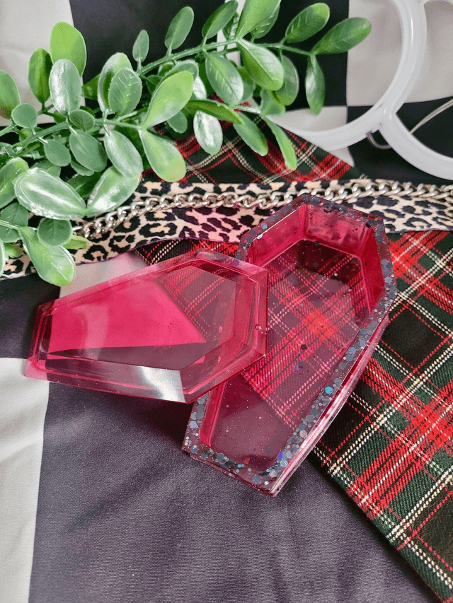Coffin Trinket Box - Deep Red