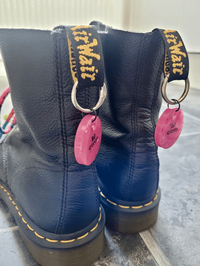 Boot Charms - BJ QUEEN Pink Glitter NSFW Boot Charms Pair