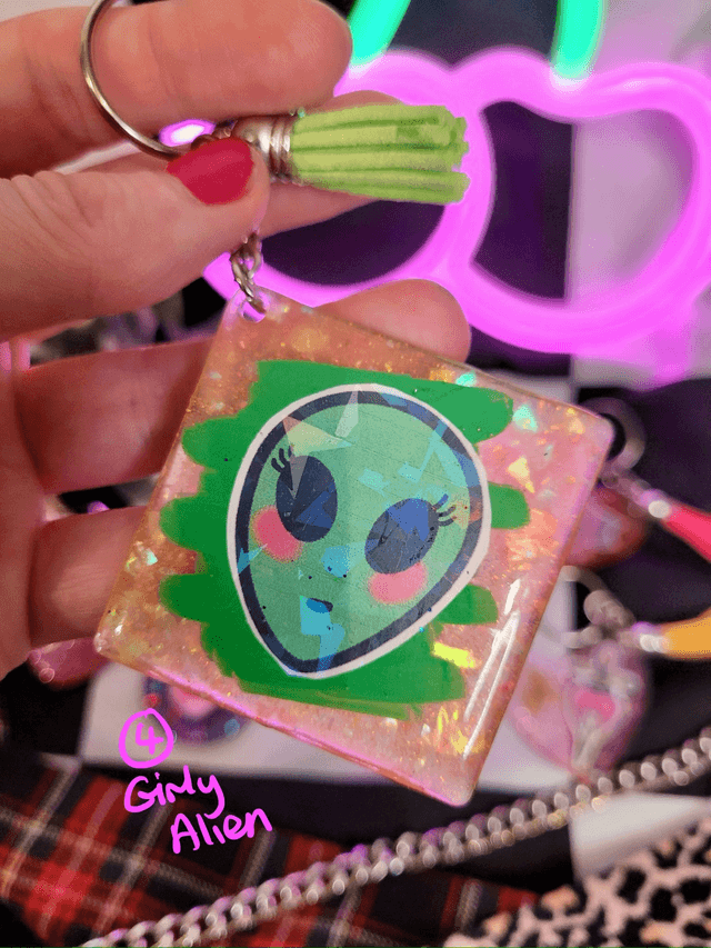 Resin & Acrylic Keyrings - Various Keychains