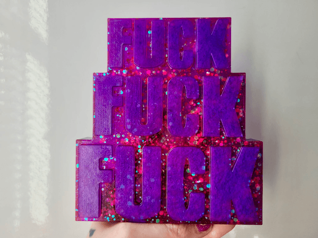 Large “FUCK” Stacked Ornament