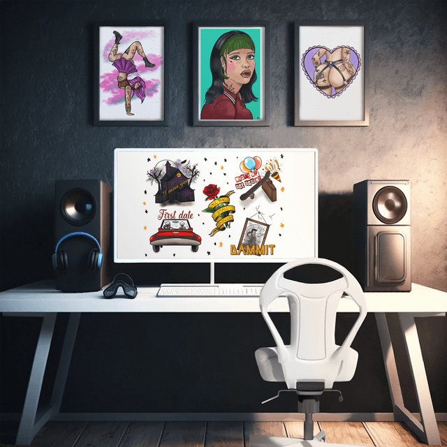 Punk Girl A4 Art Print