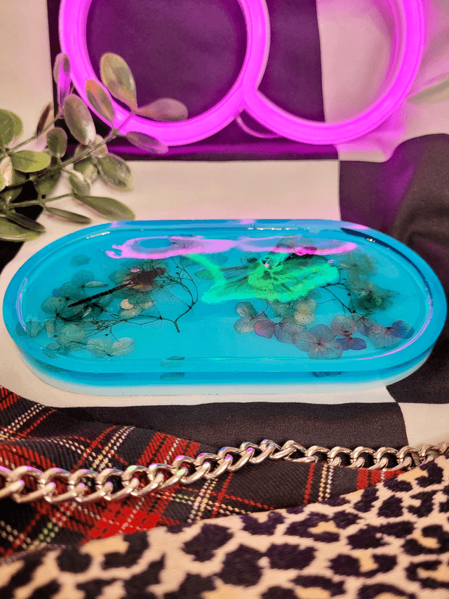 Trinket Tray - Dragonfly & Hydrangea