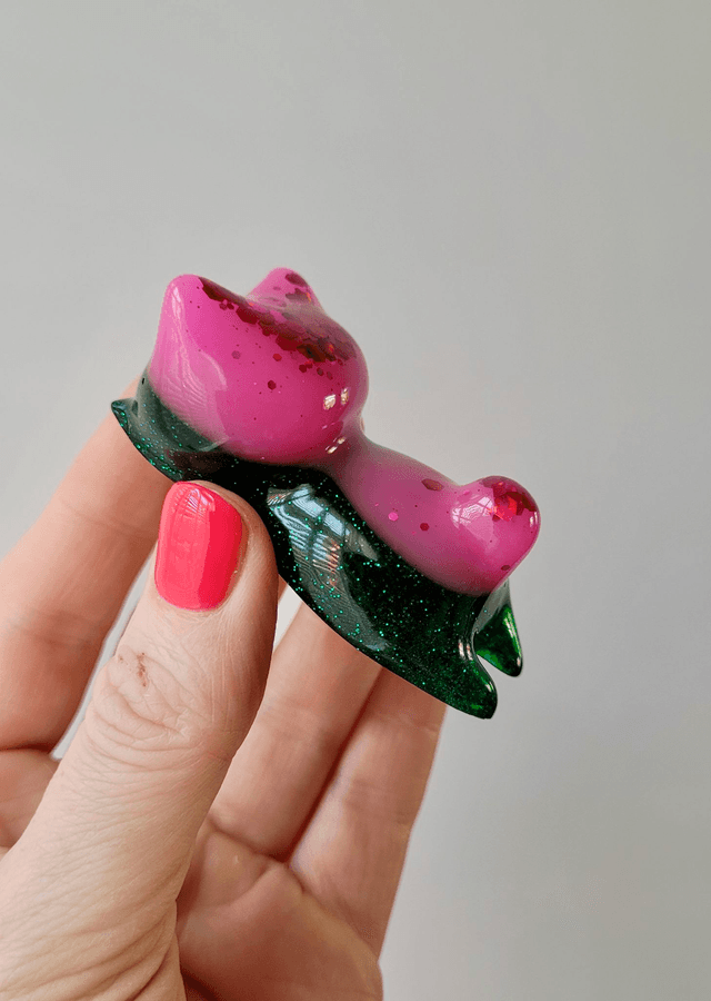 Cat Ornaments | Pen or Paintbrush Rest Holder & Desk Decor