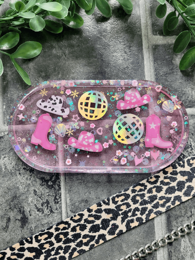 Trinket Tray - Pink Cowgirl 