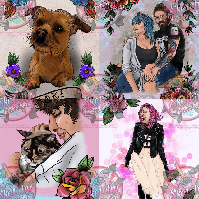 Tattoo Style Custom Portraits